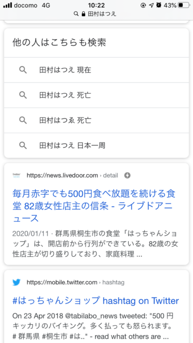 田村はつえ 現在 死亡 はっちゃんショップ 入院 ザ ノンフィクション
